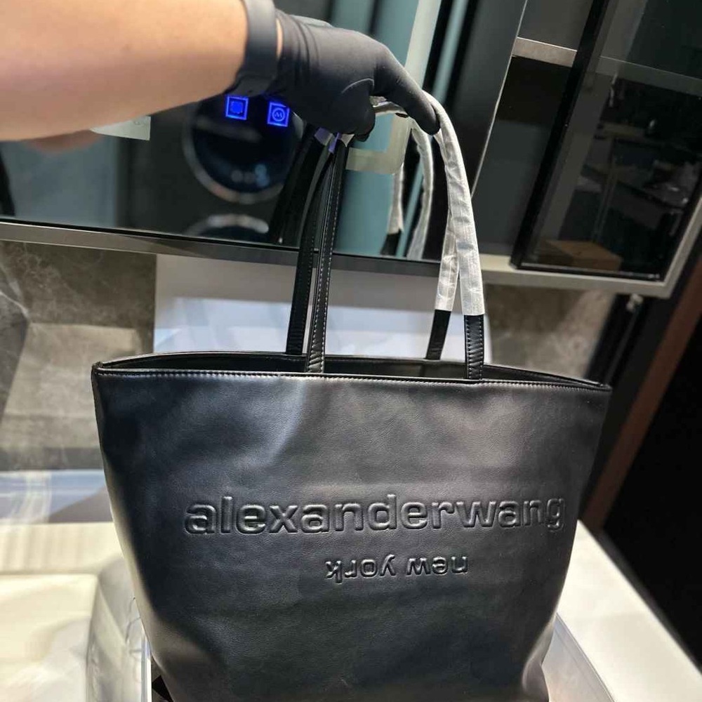 Alexander Wang Black Embossed Logo Tote